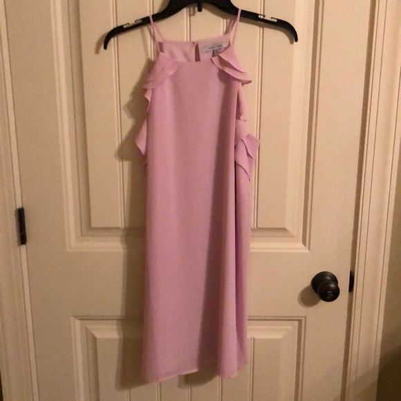 Naked Zebra Dresses & Skirts - Naked Zebra light pink/violet halter ruffle dress.